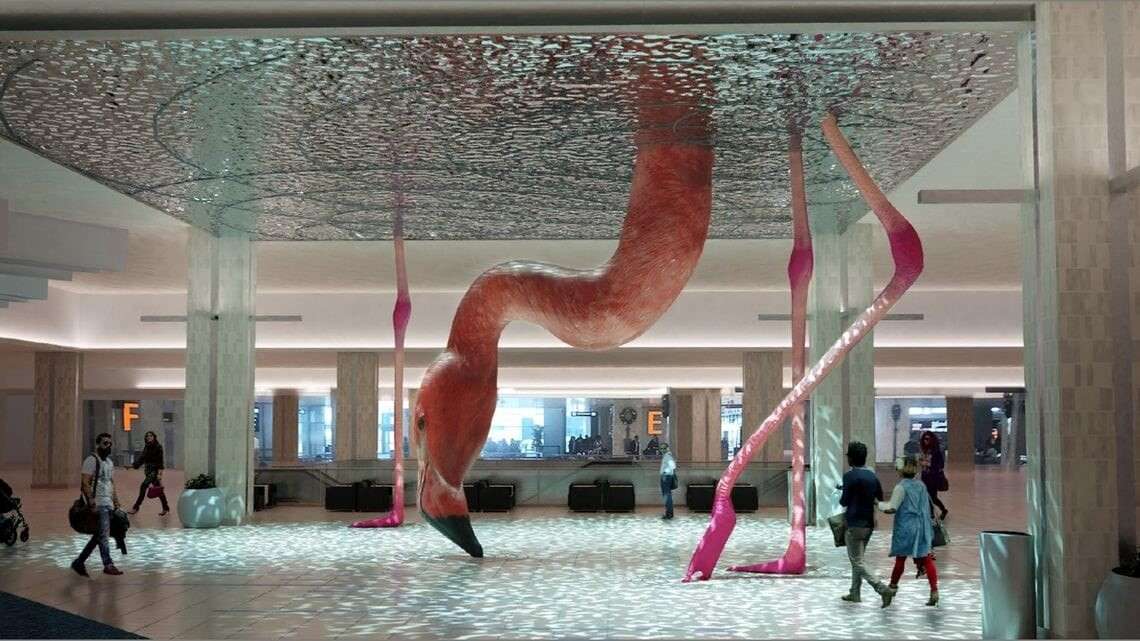 Pink Flamingo At Tampa International Airport