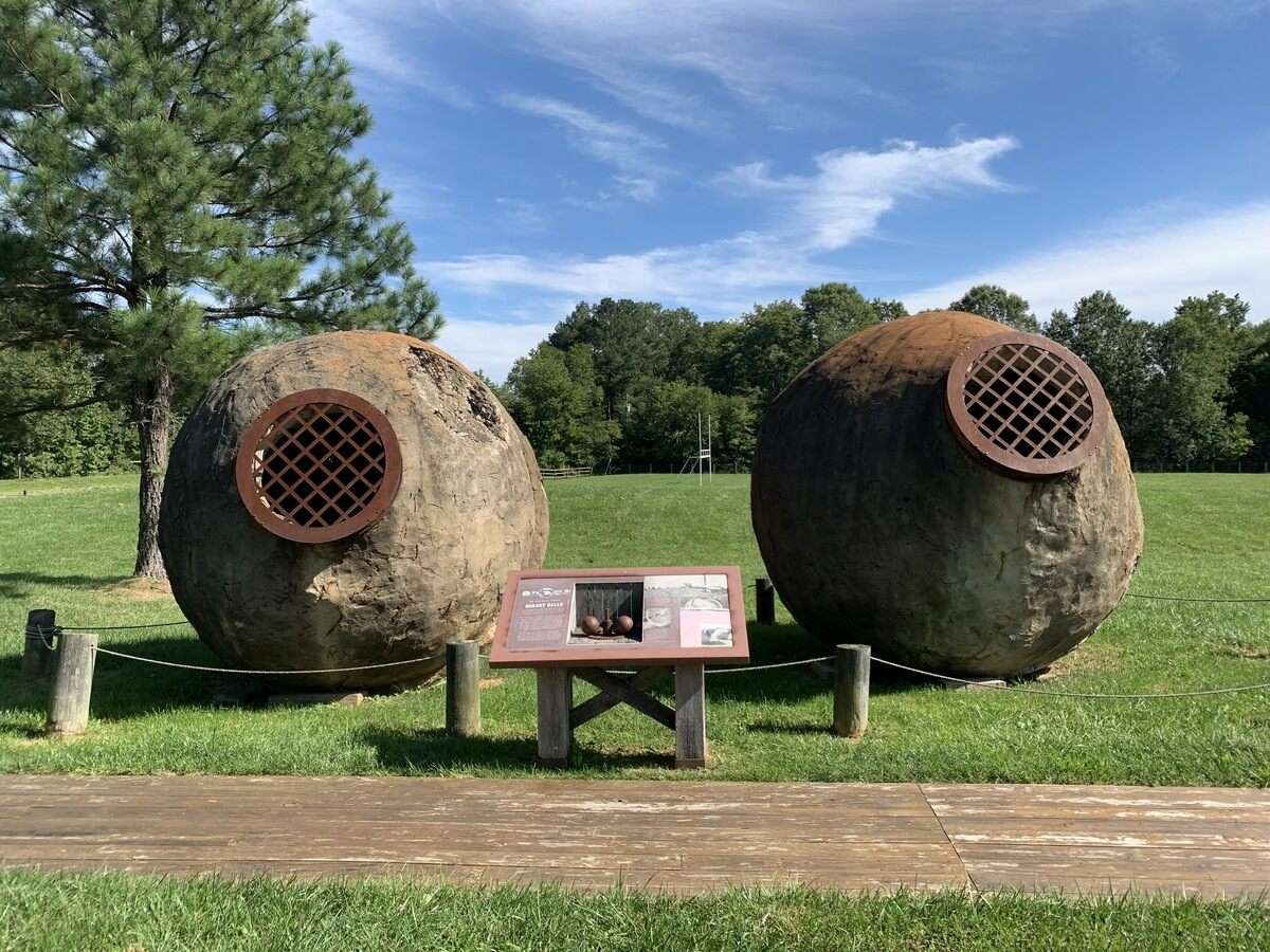 Giant Spherical Concrete Balls Were Used To Mine Gold In Virginia