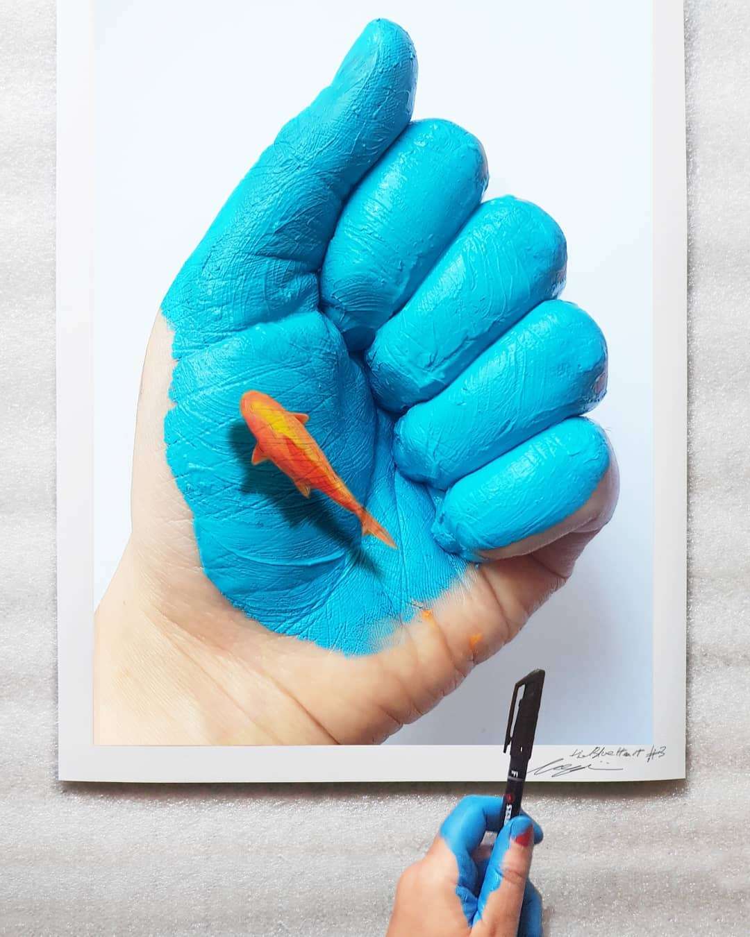 Artist Uses Her Hands As A Canvas To Show The Invisible World