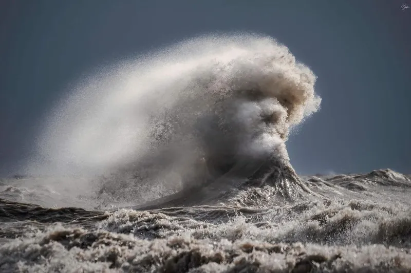 Photographer Captures Poseidon’s Face In A Crashing Wave