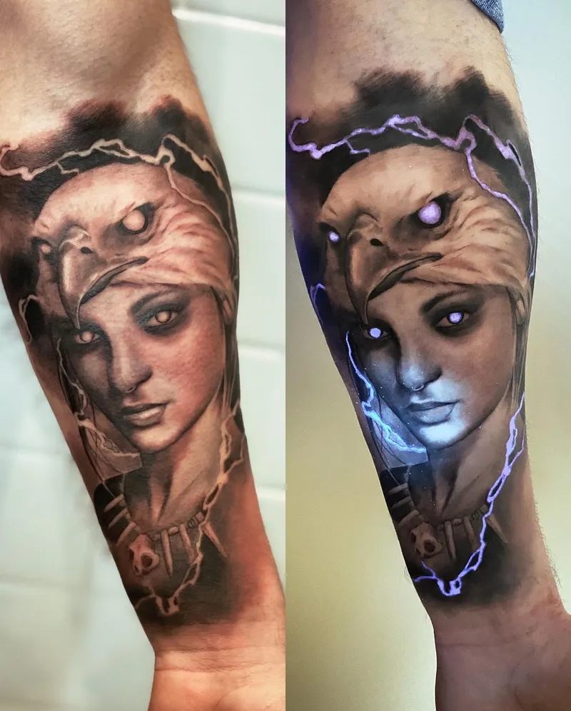 UV-responsive tattoos