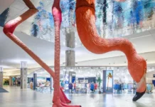 A Giant Flamingo Has Made Its Home at Tampa International Airport A Giant Flamingo Has Made Its Home at Tampa International Airport