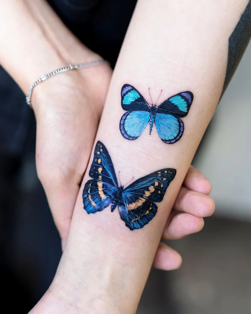 Amazing Blue Ink Tattoos by Pokhy, a South Korean tattooist