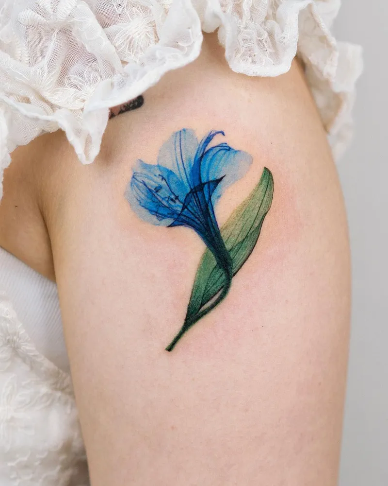 Small Blue Ink Tattoos