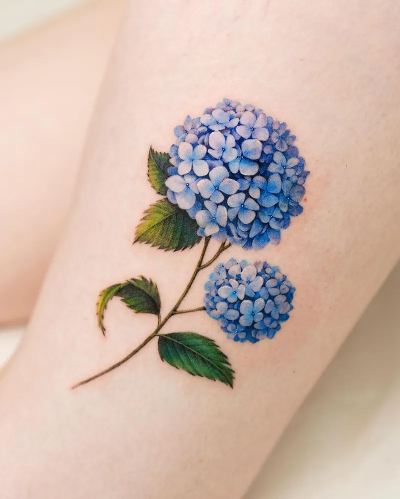 Teal Blue Ink Tattoos