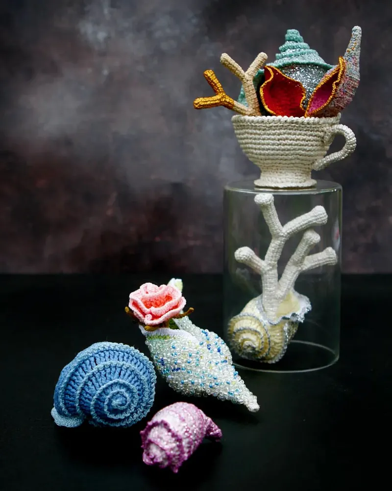 Artist creates Amazing Crochet Art That Look Similar to Real Flora, Fungi, and Seashells