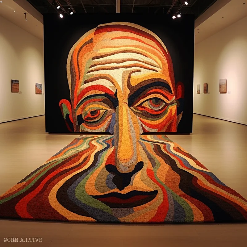 Surreal Carpet Art That Spanned From The Walls To The Floor Using AI