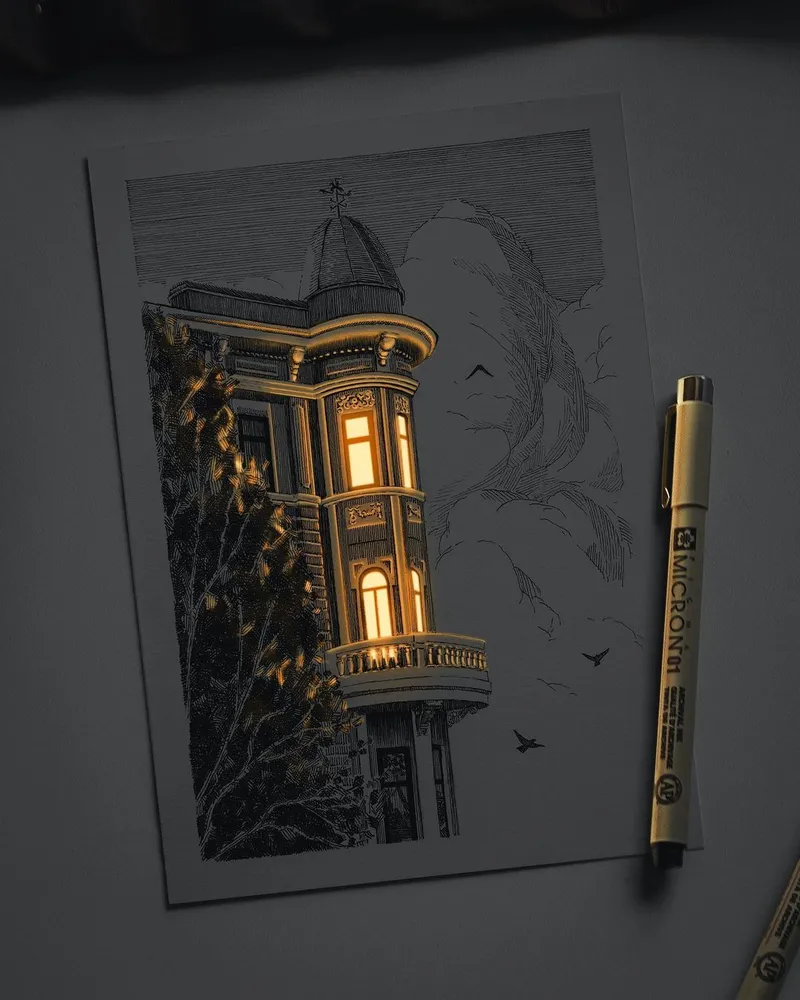Building sketches with glow