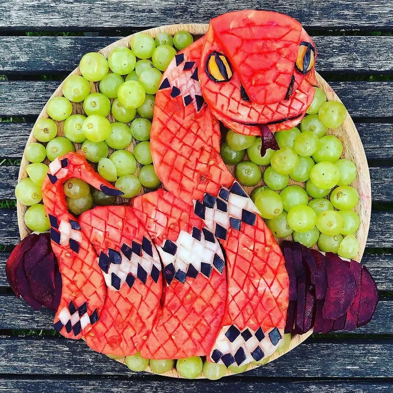 Cute fruit and veggie art for kids